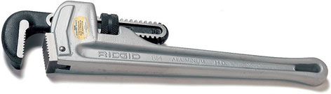 RIDGID アルミニウムストレートパイプレンチ