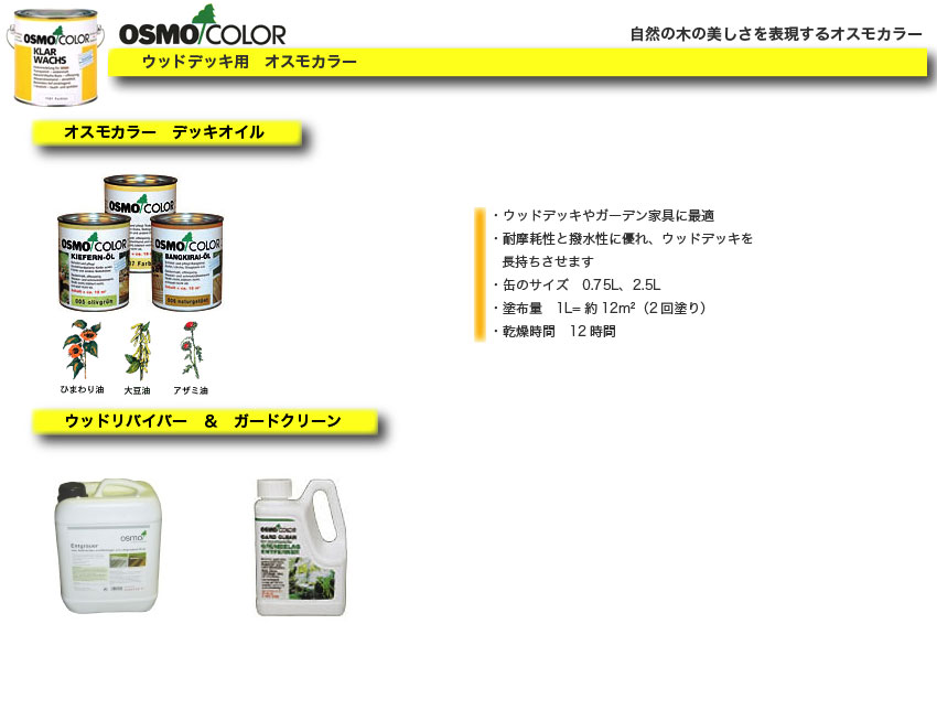 OSMO オスモカラー　ウッドデッキ用塗料