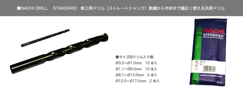 NACHi(ナチ)ハイスドリル ストレートシャンクドリル SD 11.6mm (5本入