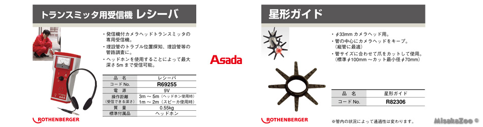 アサダ レシーバ 星形ガイド