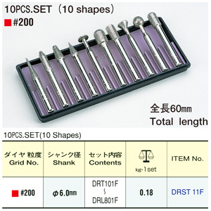 ツボサン 481 ダイヤモンドビット10本入セット ダイヤ粒度#200