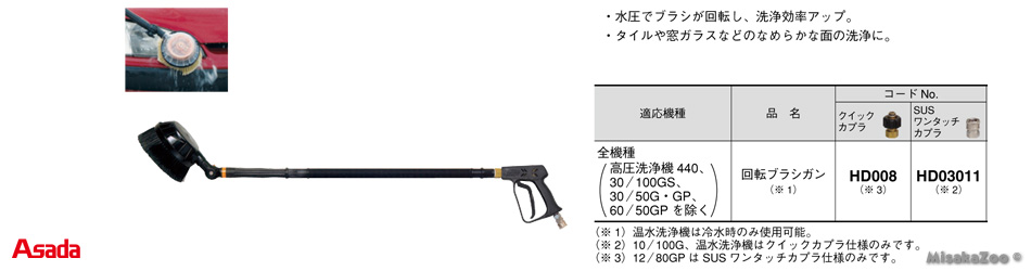 アサダ 回転ブラシガン