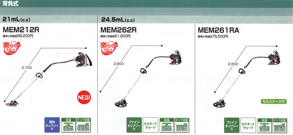 マキタ 2ストロークエンジン背負式刈り払い機
